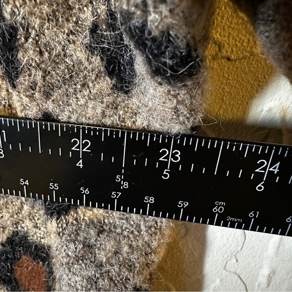 Maude Vivante Soft Leopard Print Cardigan Open Front Sweater Womens Sz S/M Brown - Picture 7 of 8